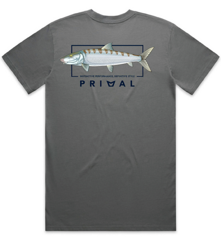 Primal Artist Tee Bonefish Steel Grey