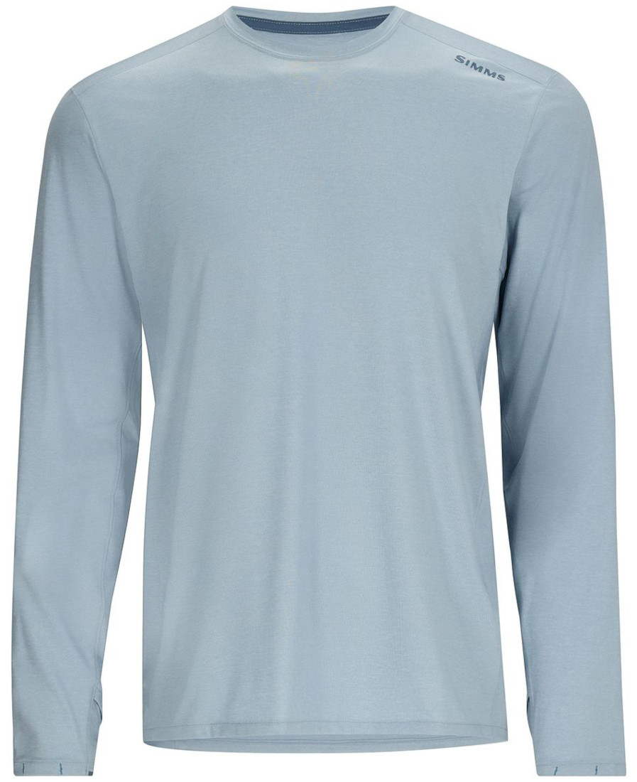 Simms Solarflex Crew Langarmhemd steel blue heather