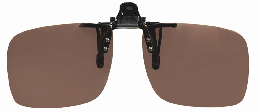 Traper Clip On Polarisations Clip Brown zum Aufstecken auf die Brille