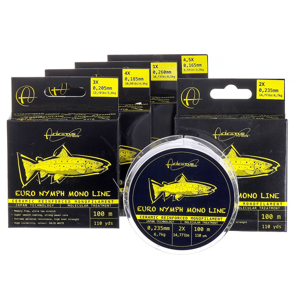 Adams Fly Rods Euro Nymph Mono Line 100 m Vorfachmaterial