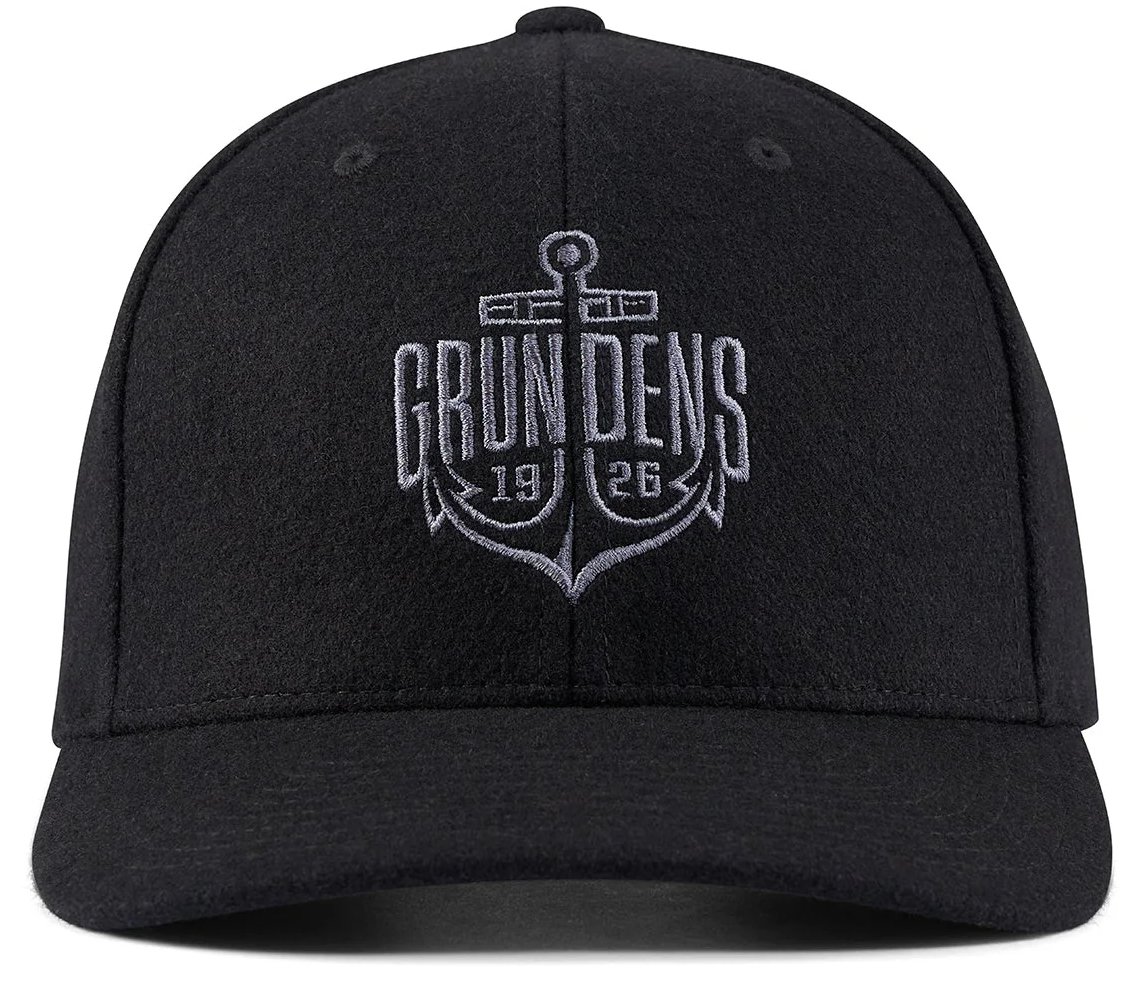 Grundéns Logo Anchor Wool Trucker Cap Black Grundéns Logo Anchor Wool Trucker Cap Black