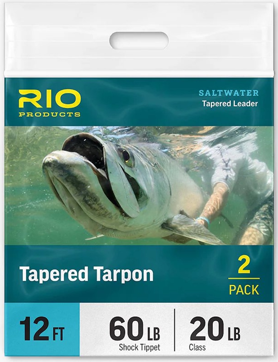 Rio Tapered Tarpon Leader 12 ft 30 lbs Class Tippet with Fluoroarbon Shock Tippet 2 pc Pack