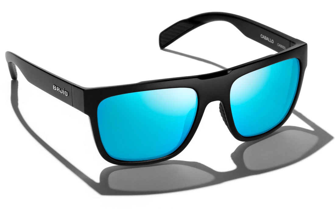 Bajio Polarisationsbrille Caballo - Black Matte (Blue Mirror Glass)