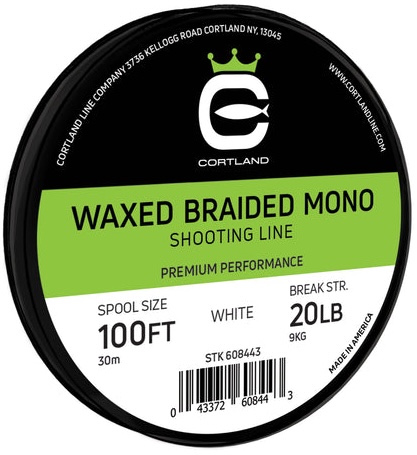 P-28546_Cortland_Waxed_Braided_Mono_Shooting_Line-Runningline-White_100_ft Cortland Waxed Braided Mono Shooting Line - Runningline - White 100 ft