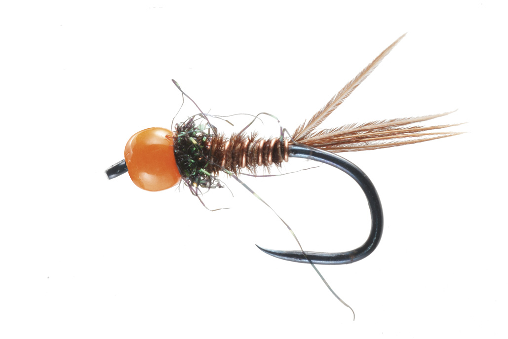 Soldarini Tungsten Nymphe - Pheasant Tail Orange Bead