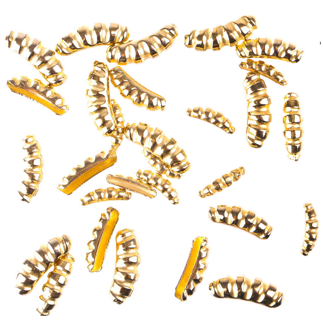 Wurm Tungsten Nymphenkörper gerillt gold