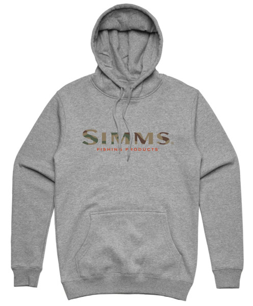 Simms Logo Hoody Kapuzenpullover grey heather