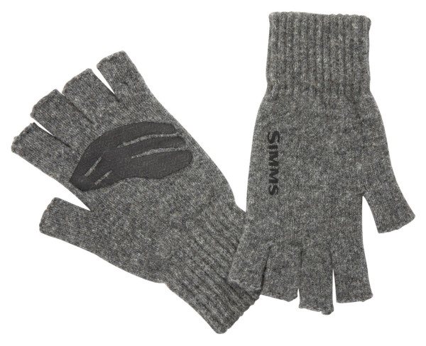 Simms Wool 1/2 Finger Glove Handschuh steel