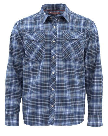 Simms Gallatin Flannel Shirt Langarmhemd rich blue plaid
