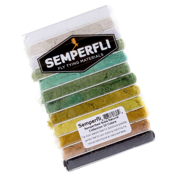Semperfli SemperSeal Seehund Substitude Dubbing Natural Collection 12 Colors
