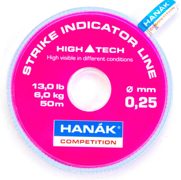 Hanak Euronymph Strike Indicator Line 50 m hot fluo pink