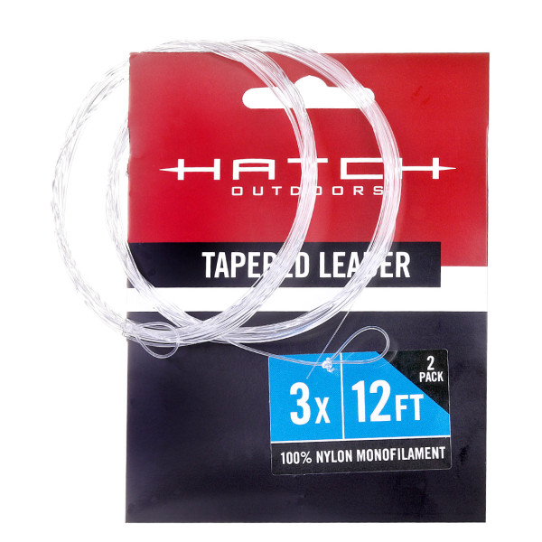 Hatch Professional Nylon Monofil Tapered Leader Vorfach 12 ft 2er Pack