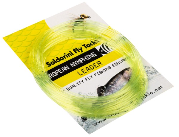 Soldarini Fly Tackle Euro Nymph Tapered Leader Nymphen-Vorfach 30 ft fluo yellow