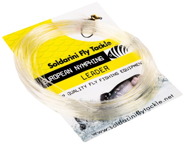 Soldarini Fly Tackle Euro Nymph Tapered Leader Nymphen-Vorfach 30 ft uv-blue
