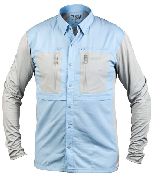 Traper Solar Pro UPF 50+ Fishing Shirt Sonnenschutz light blue