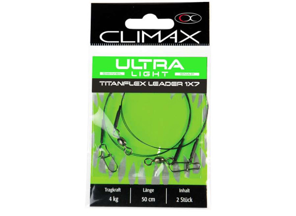 Climax Ultra Light Titan 1x7 4 kg 50 cm 2er Pack Climax Ultra Light Titanvorfach 1x7