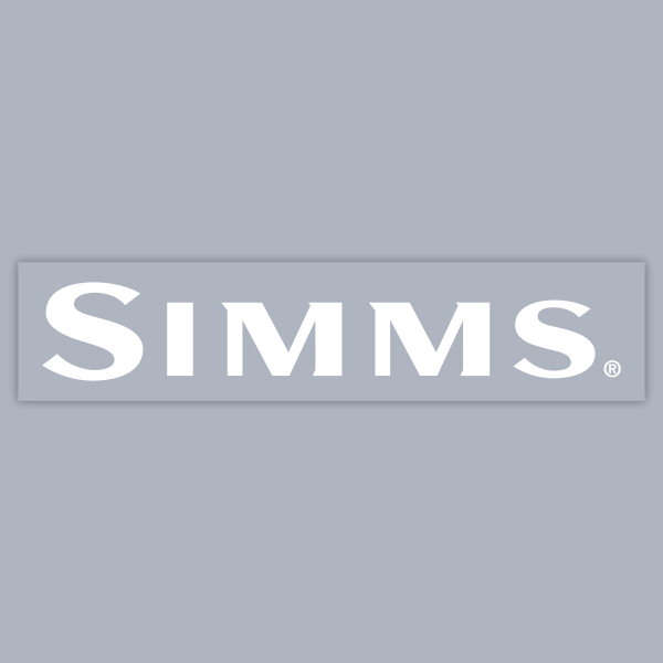 Simms Logo weiß auf transp. Hintergrund Sticker 28 cm