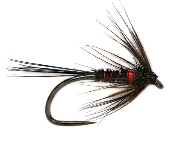 Fulling Mill Nymphe - Jenkins Gangly Cruncher Black & Red Barbless