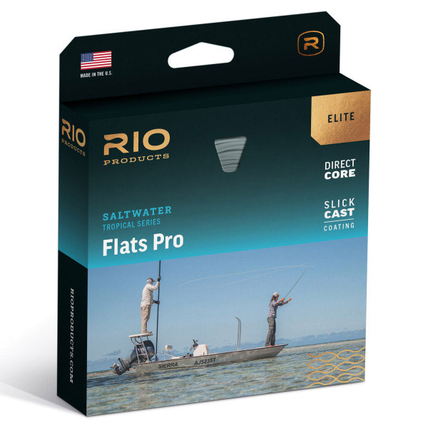 Rio Elite Flats Pro Saltwater Fliegenschnur Floating aqua/orange/sand