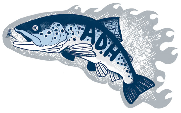 adh-fishing Trout Sticker