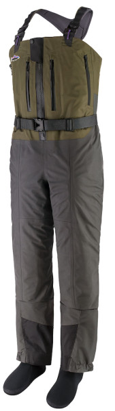 Patagonia W's Swiftcurrent Expedition Zip Front Wathose mit Reißverschluss BSNG - Basin Green