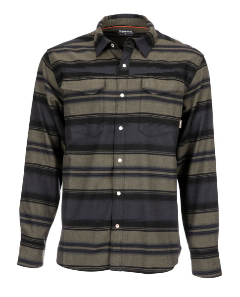 Simms Gallatin Flannel Shirt Hemd carbon stripe