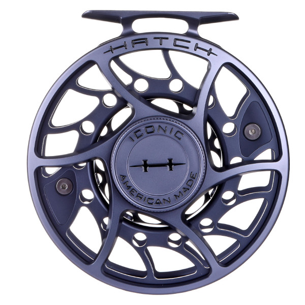 Hatch Iconic Fly Reel Fliegenrolle Mid Arbor gray/black