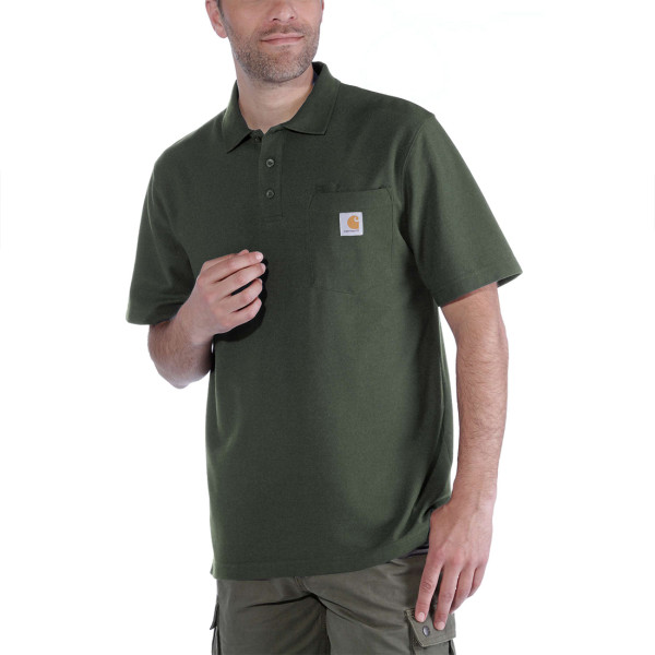 Carhartt Pocket Polo Shirt Loose Fit moss