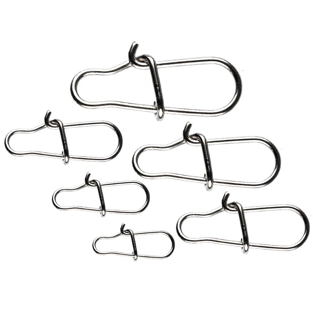 Angel-Snaps Duo Lock 100 Stück - Edelstahl Schnellwechsel Wirbel Für Köder