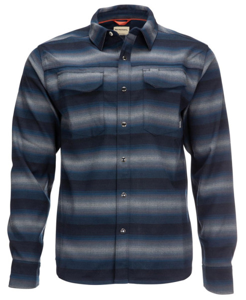 Simms Gallatin Flannel Shirt Langarmhemd atlantis stripe
