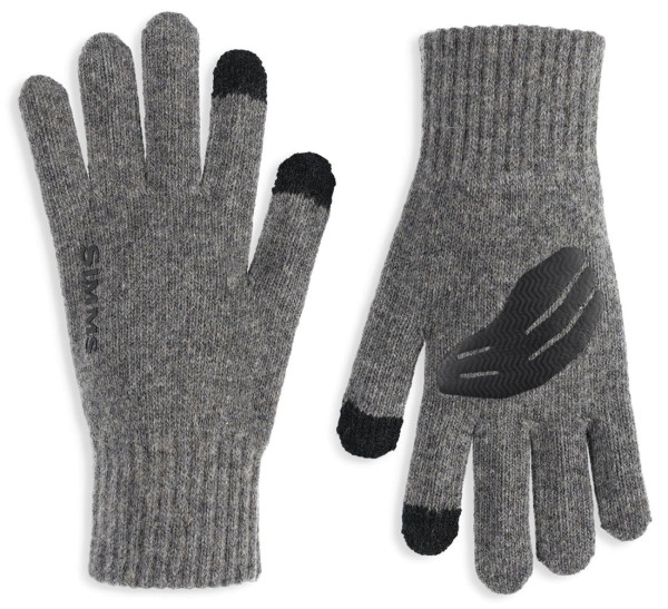 Simms Wool Full Finger Glove Handschuh steel