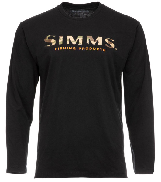 Simms Logo Shirt LS Langarmshirt black
