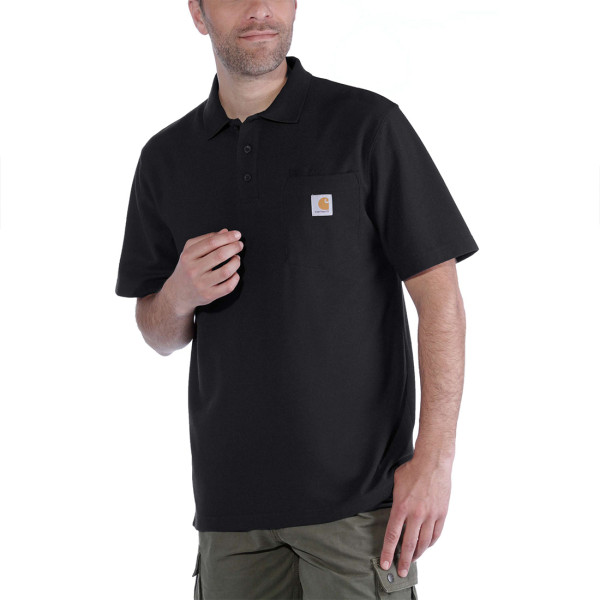 Carhartt Pocket Polo Shirt Loose Fit black