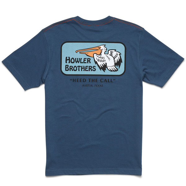 Howler Brothers Select T-Shirt - pelican badge : key largo