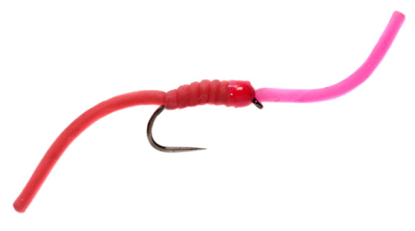 Fulling Mill Nymphe - Squirmy Wiggly Worm Two Tone Barbless