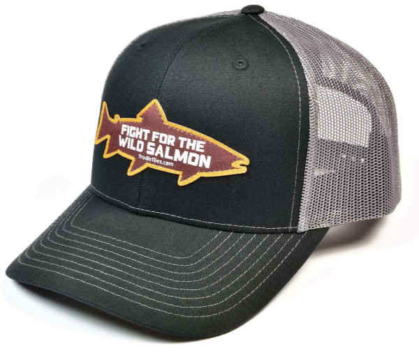 Frodin Free Wild Salmon Trucker Hat Cap black grey