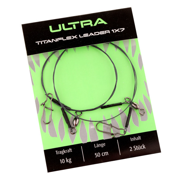 Climax Ultra Titanflex Leader 1x7 Titanvorfach 50 cm 2er Pack