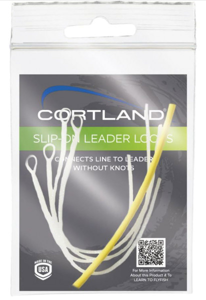 Cortland Slip On Leader Loops 50lb clear