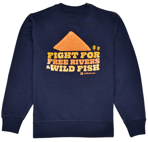 Frödin Free Rivers & Wild Fish Sweatshirt navy blue