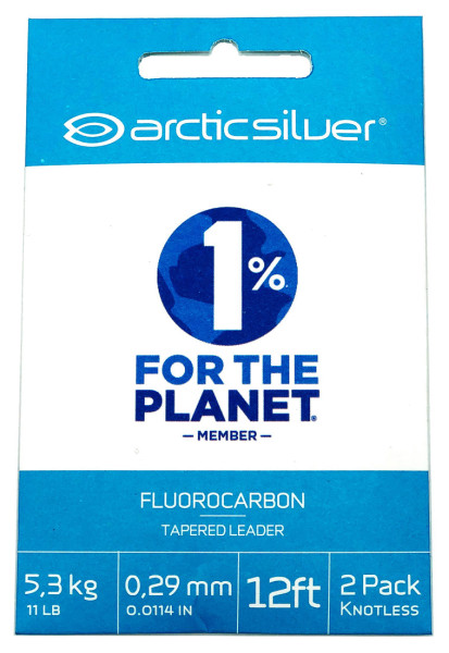 ArcticSilver Tapered Leader Fluorocarbon Vorfach 12 ft. 2er Pack