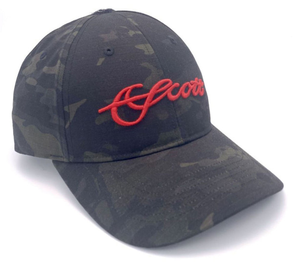 Scott Black Camo Hat with Red Scott Logo Schirmmütze