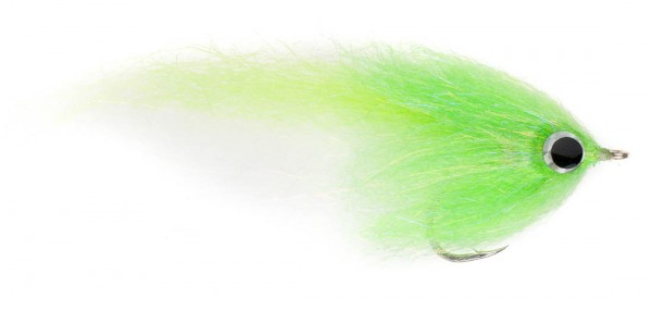 Fishient H2O Salzwasserfliege - Brush Fly chartreuse & white