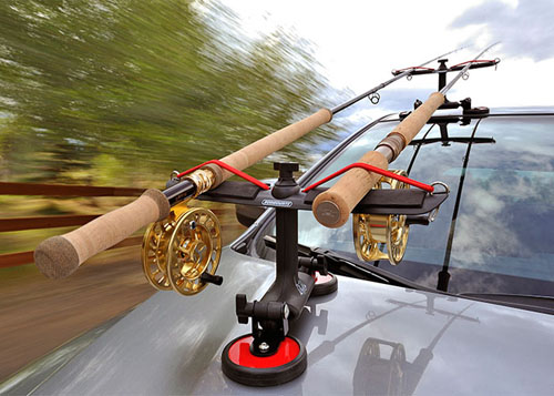 Savage Gear Carseat Rod Rack 3 Rods - Rutenhalterung fürs Auto,  Autohalterung für Angelruten, Rutenhalter für Autos, Rutenbefestigung