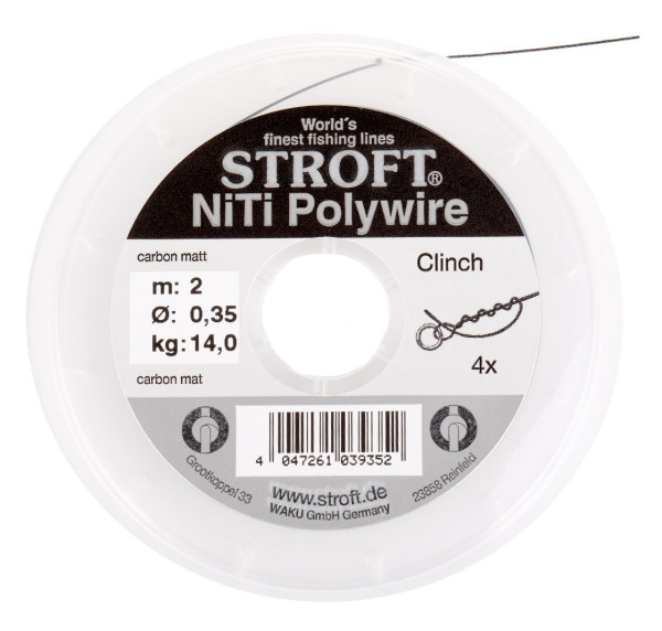 Stroft NiTi Polywire - Knotbares Nickel Titan Vorfach 2m Spule