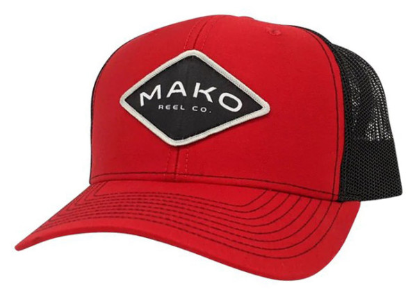 Mako Reel Co. Trucker Hat Cap Schirmmütze fire red