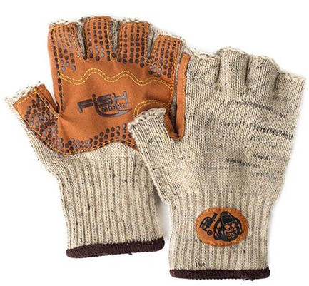 Fish Monkey Wooly Half Finger Wool Gloves Handschuh by Niklas Bauer