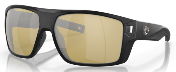 Costa Polarisationsbrille Diego - Matte Black (Sunrise Silver Mirror 580G)