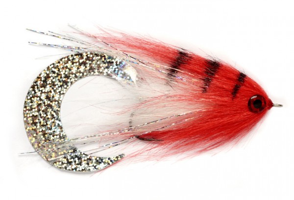 Fulling Mill Hechtstreamer - Paolo's Wiggle Tail White Red