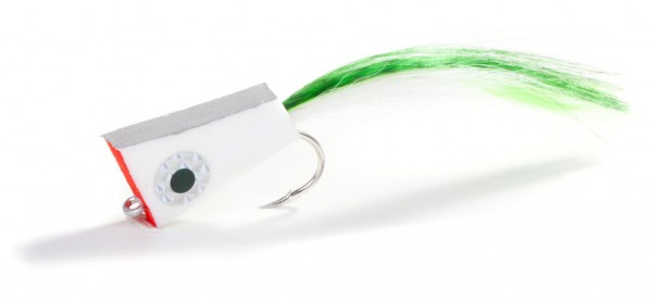 Fishient H2O Streamer - NYAP Not your average popper white/chartreuse white/green