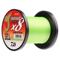 Daiwa J-Braid Grand X8E 1350m chartreuse 8 - Fach geflochtene Schnur